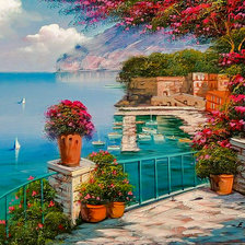 Схема вышивки «Sorrento, Italy.»