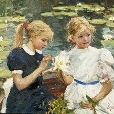 Схема вышивки «Кувшинки. Владимир Гусев»