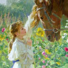 С любимой лошадкой. Владимир Гусев