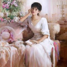 Схема вышивки «Девушка»