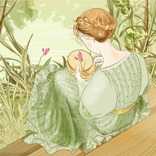 Схема вышивки «Вышивальщица»