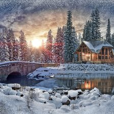 Схема вышивки «Зимний вечер»