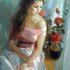 Девушка с розой. Владимир Волегов