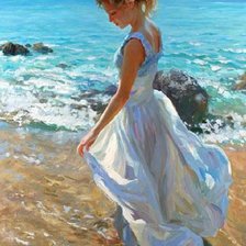 Схема вышивки «Прибой. Владимир Волегов»