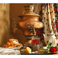 Схема вышивки «Натюрморт с самоваром.»