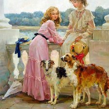 Схема вышивки «Подружки. Владимир Гусев»