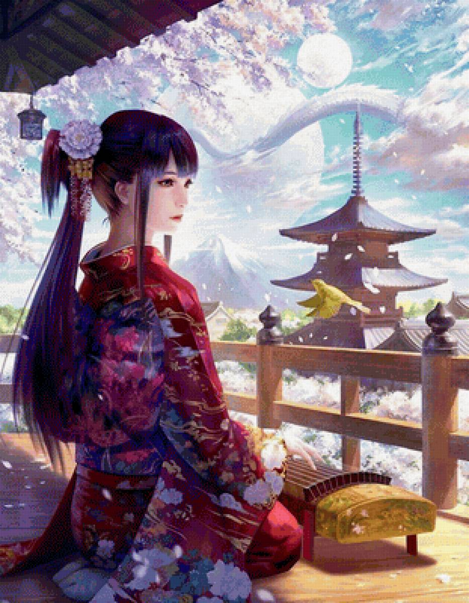 Девушка - сказка, иллюстрация, фэнтези - предпросмотр