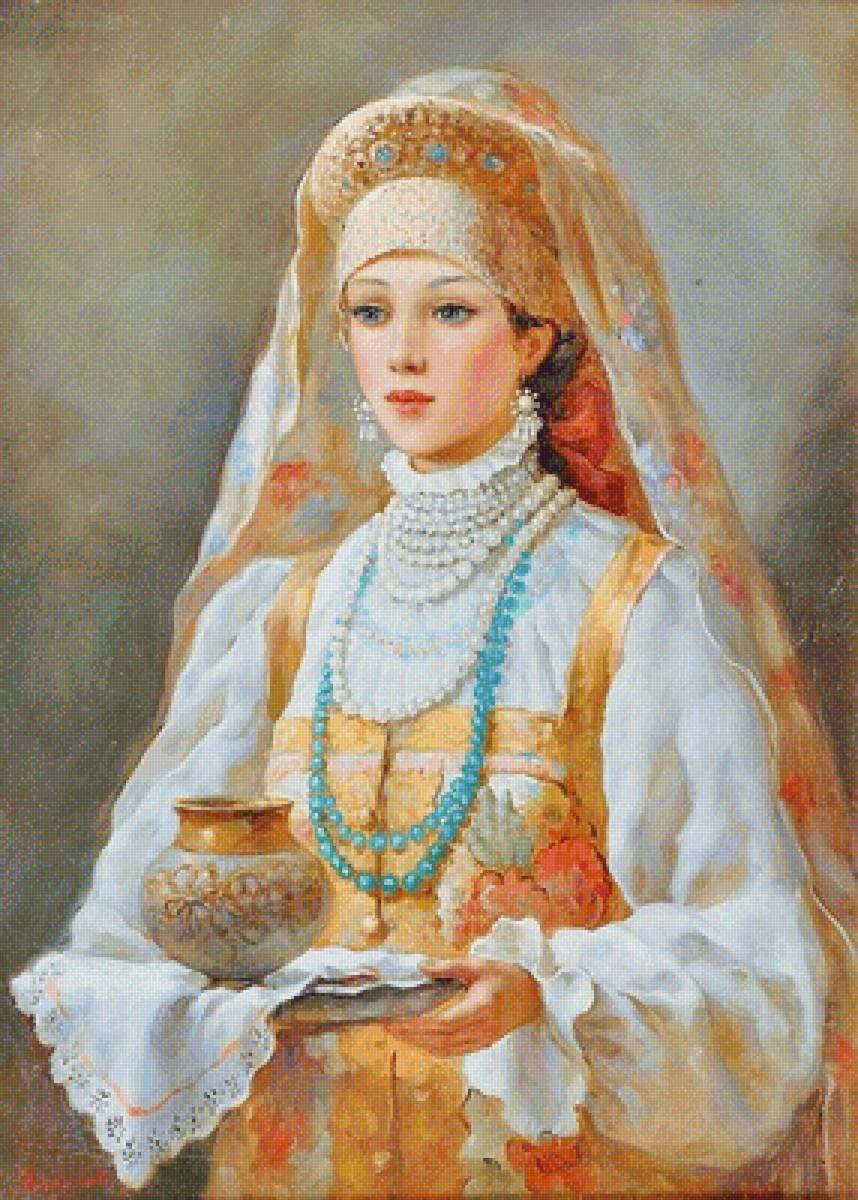 Девушка - иллюстрация, картина - предпросмотр