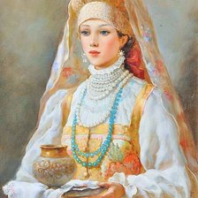 Схема вышивки «Девушка»