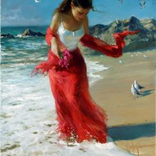 Схема вышивки «На берегу моря. Владимир Волегов»