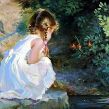 Схема вышивки «У пруда. Владимир Волегов»