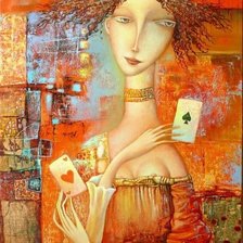 Схема вышивки «Игра в карты. Александр Сулимов»