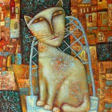 Схема вышивки «Домашняя кошка. Дмитрий Сулимов»