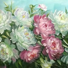 Схема вышивки «piwonie»