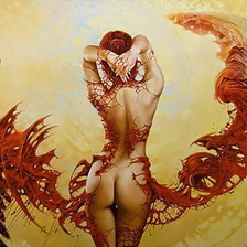 Схема вышивки «Девушка с крыльями»