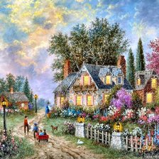 Схема вышивки «Домик»