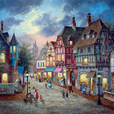 Схема вышивки «Городская улочка»