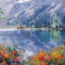 Схема вышивки «цветущие горы»