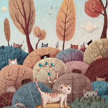 Схема вышивки «Кот»