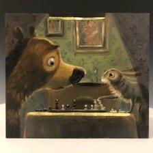 Схема вышивки «Медведь заяц»