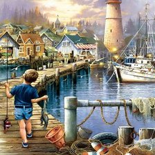 Схема вышивки «Удачная рыбалка»