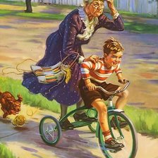 Схема вышивки «бабушка и внук»