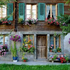 Схема вышивки «дворик»