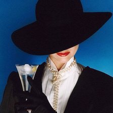 Схема вышивки «Дама в шляпе»