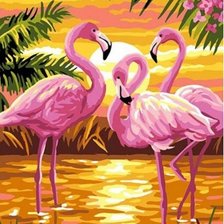 Схема вышивки «Фламинго»