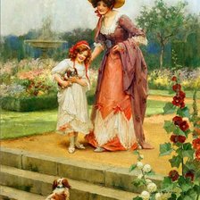 Схема вышивки «В саду. Джордж Шеридан»