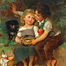 Схема вышивки «Дети. Эмиль Мунье»