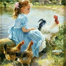 Схема вышивки «В деревне. Константин Разумов»