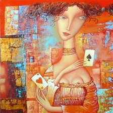 Схема вышивки «Игра в карты. Сулимов Александр»