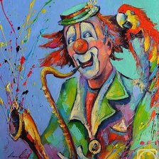 Схема вышивки «клоун»