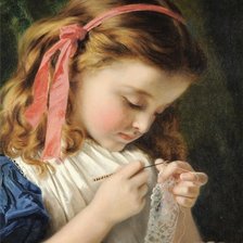 Схема вышивки «Вязальщица. Софи Жанжамбр Андерсон»