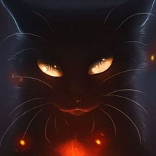 Схема вышивки «Котик со свечой»