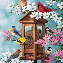 Схема вышивки «скворечник»