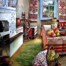 Схема вышивки «старинная комната»