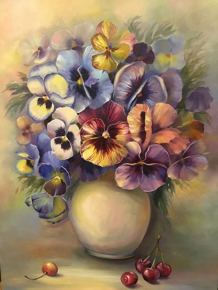 Натюрморт. - натюрморт, живопись., цветы - оригинал