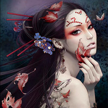 Схема вышивки «Гейша»