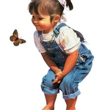 Девочка и бабочка