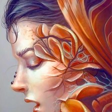 Схема вышивки «Девушка»