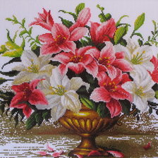 Схема вышивки «лилии»