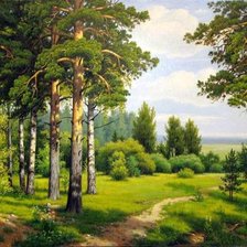 Схема вышивки «пейзаж»