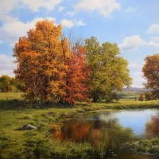 Схема вышивки «пейзаж»