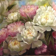 Схема вышивки «Пионы»