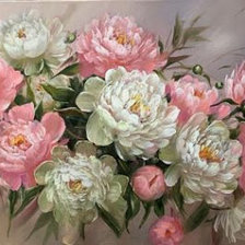 Схема вышивки «Пионы»