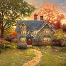 Схема вышивки «пейзаж»