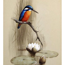 Схема вышивки «Птица.»