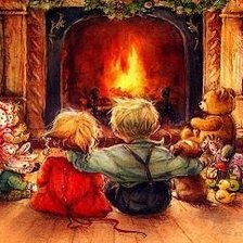 ДЕТИ У КАМИНА